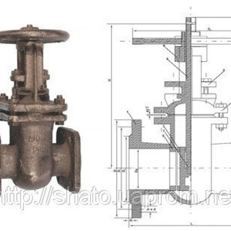 Засувки чавунні 30ч6бр Ду 200